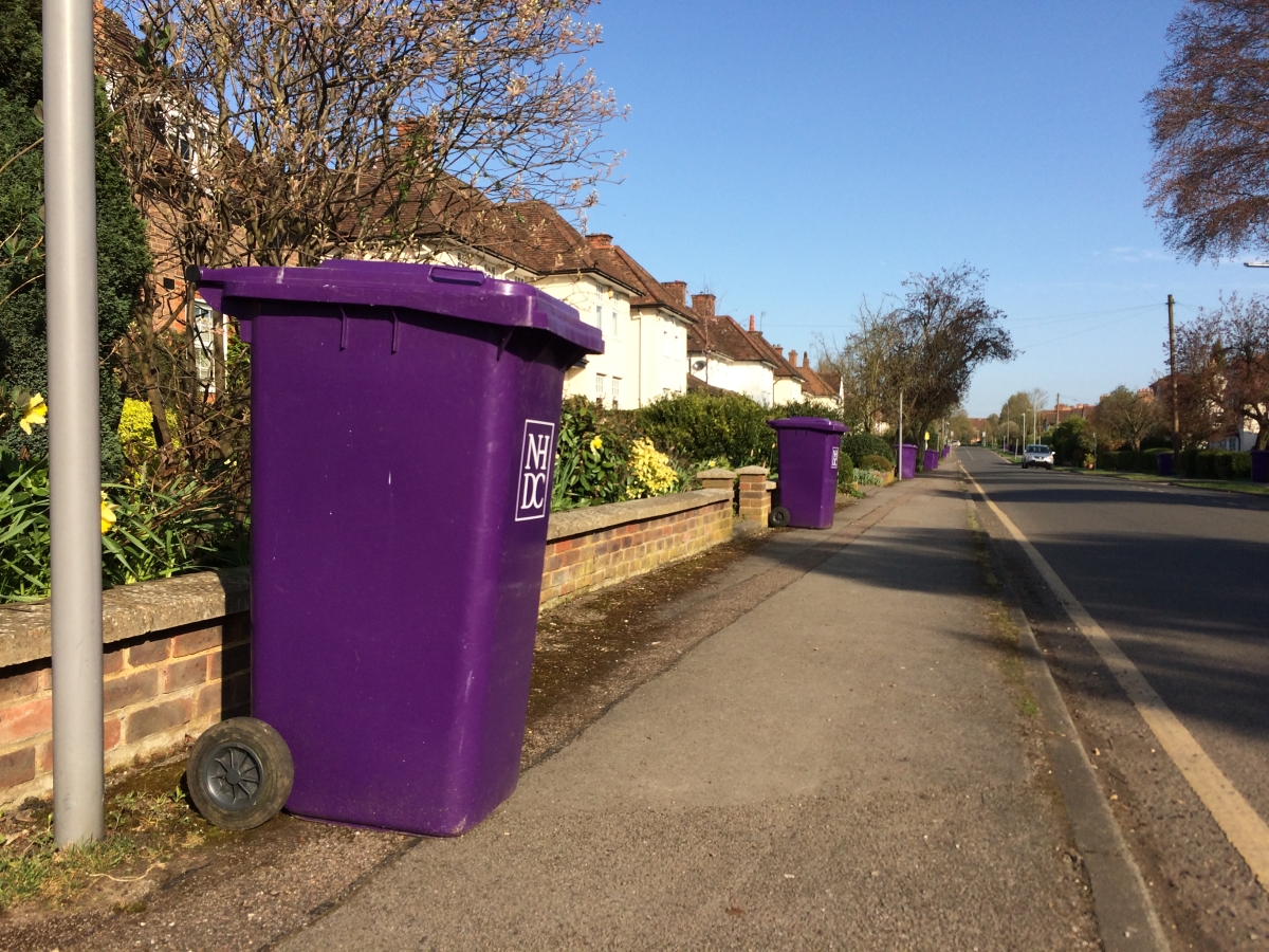 Purple bin