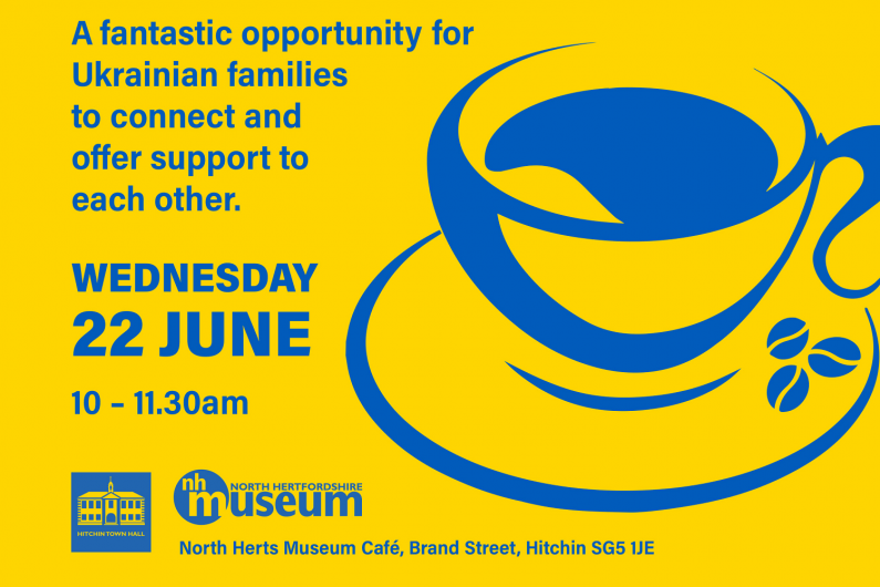 A fantastic opportunity for Ukrainian families to connect and offer support to each other. Wednesday 22 June, 10-11.30am at North Herts Museum Cafe